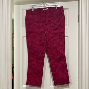 Loft ankle pants multicolored